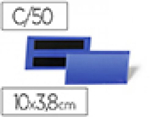 Bolsa durable magnetica 100x38 mm plastico azul janela transparente pack de 50 unidades , Durable , 155891 , 4005546109008
